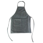 Benzara Cotton Baker Apron with Reinforced Pockets, Gray