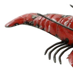 Benzara Reclaimed Metal Lobster Design Accentdecor, Red and Black