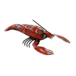 Benzara Reclaimed Metal Lobster Design Accentdecor, Red and Black