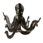 Benzara Reclaimed Metal Octopus Design Accentdecor, Rustic Brown