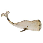 Benzara Reclaimed Metal Whale Design Accentdecor, Small, Antique White