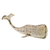 Benzara Reclaimed Metal Whale Design Accentdecor, Large, Antique White