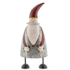 Benzara Rustic Metal Santa Claus Accentdecor, Medium, Galvanized Gray and Red