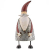 Benzara Rustic Metal Santa Claus Accentdecor, Large, Galvanized Gray and Red