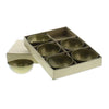 Benzara Antique Metal Tealight Candle Holder with Box, Set of 6, Brass