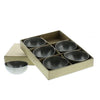 Benzara Antique Metal Tealight Holder with Box, Set of 6, Gray