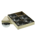 Benzara Antique Metal Tealight Holder with Box, Set of 6, Gray