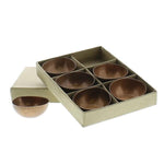 Benzara Antique Metal Tealight Holder with Box, Set of 6, Brown