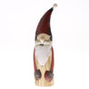 Benzara Rustic Metal Santa Claus Accentdecor with Wooden Support, Small, Red