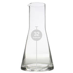 Benzara Contemporary Style Glass Flask Design Table Vase, Clear