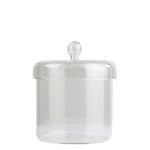 Benzara Contemporary Glass Storage Utility Jar with Lid, Medium, Clear