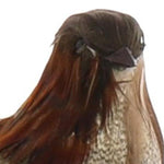 Benzara Feather Sitting Bird Accentdecor with Clips, Set of 3, Brown and Red