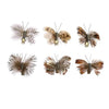Benzara Feather Butterfly Accentdecor with Clips, Assortment of 12, Brown