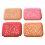 Benzara Metal Coaster with Embossed Rose Pattern, Set of 4, Pink