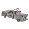 Benzara Antique Metal Car Design Accentdecor, Rustic Gray