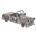 Benzara Antique Metal Car Design Accentdecor, Rustic Gray