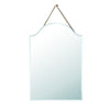 Benzara Arch Shape Beveled Mirror with Chain Hanger, Silver