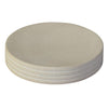 Benzara Round Marble Soap Dish with Ribbed Details, Light Gray