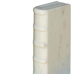 Benzara Rectangular Marble Book Accentdecor, White