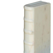 Benzara Rectangular Marble Book Accentdecor, White