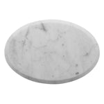 Benzara Oval Marble Cheese Board with Beveled Edges, White