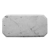 Benzara Rectangular Marble Cheese Board with Beveled Edges, White