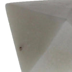 Benzara Octahedron Shape Geometric Marble Object, White