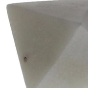 Benzara Octahedron Shape Geometric Marble Object, White