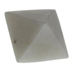 Benzara Octahedron Shape Geometric Marble Object, White