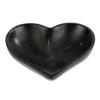 Benzara Textured Heart Shaped Soapstone Bowl, Small, Black