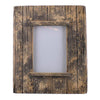 Benzara 5 X 7 Horizontal Frame with Weathered Details, Brown