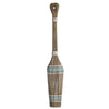 Benzara Wooden Paddledecor with Rope Accents, Brown and Blue