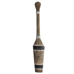 Benzara Wooden Paddledecor with Rope Accents, Brown and Black
