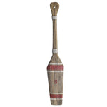 Benzara Wooden Paddledecor with Rope Accents, Brown and Red