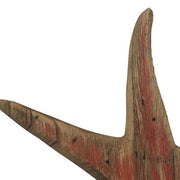 Benzara Rustic Wooden Starfish Accentdecor, Brown and Red
