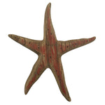 Benzara Rustic Wooden Starfish Accentdecor, Brown and Red