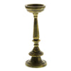 Benzara Metal Candle Stand with Turned Pedestal Base, Brass