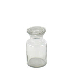 Benzara Glass Made Pharmacy Jar with Stopper, Extra Small, Clear
