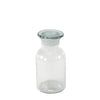Benzara Glass Made Pharmacy Jar with Stopper, Small, Clear