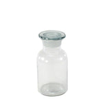 Benzara Glass Made Pharmacy Jar with Stopper, Small, Clear