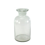 Benzara Glass Made Pharmacy Jar with Stopper, Large, Clear