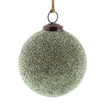 Benzara 5 Inch Glass Ornaments with Crystalized Texture, Set of 6, Multicolor
