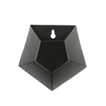 Benzara Hexagonal Shaped Metal Wall Vase with Dual Tone Look, Gray