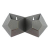 Benzara Hexagonal Shaped Metal Wall Vase with Attached Frame, Gray