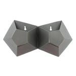Benzara Hexagonal Shaped Metal Wall Vase with Attached Frame, Gray