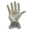 Benzara Metal Open Human Right Hand Walldecor with 2 Screw Mount, Antique White