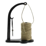 Benzara Jute Dispenser Accentdecor with Metal Support, Antique Black