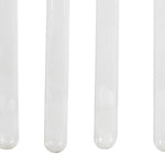 Benzara 5 Metal Frame Support Glass Tube Vase, Bronze and Clear