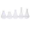 Benzara Quintet Joined Glass Vase, Large, Clear