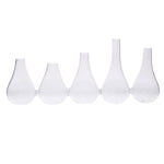 Benzara Quintet Joined Glass Vase, Large, Clear